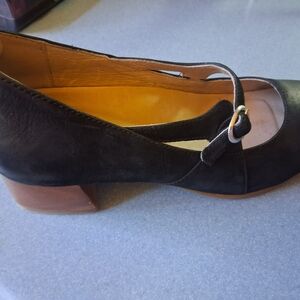 Dansko Black Leather Mary Jane Flats